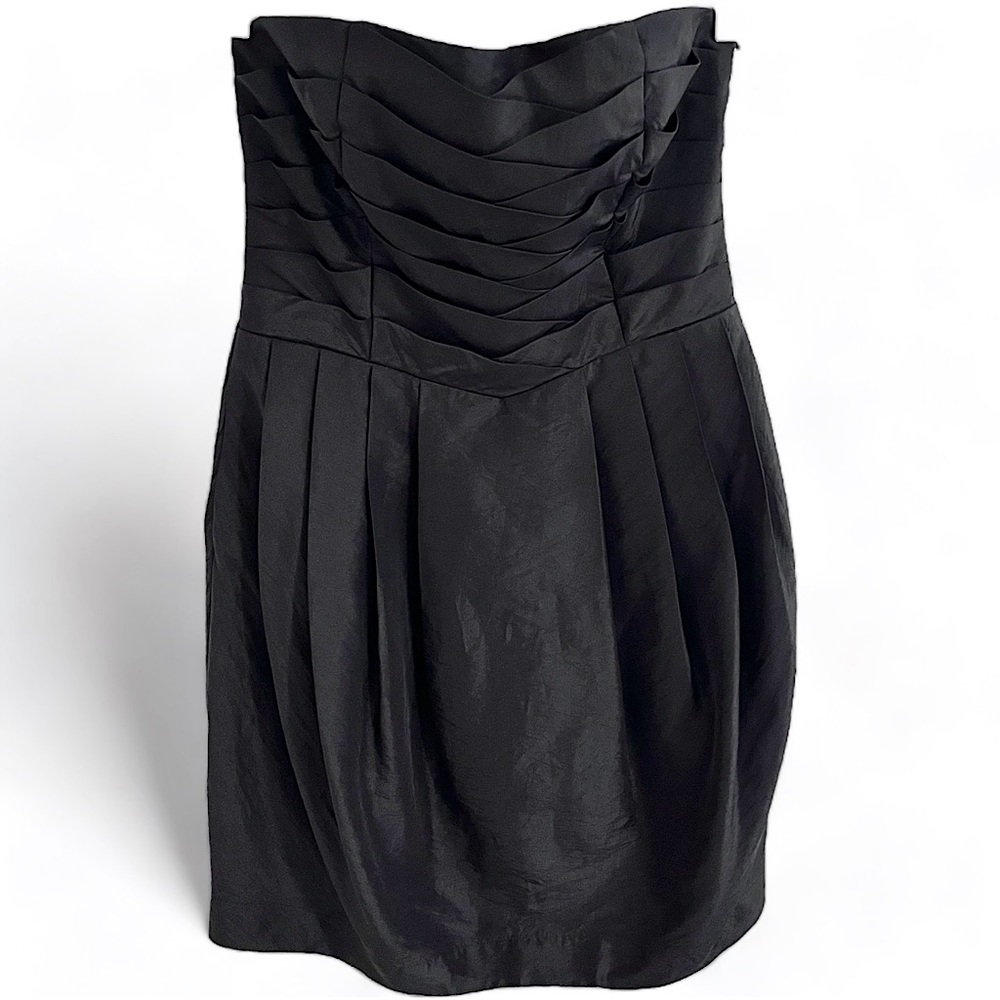 Aqua Strapless Black Bubble Dress with Pockets Size Large